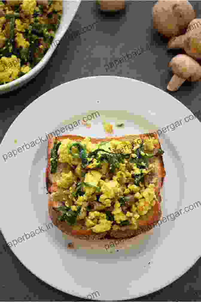 A Colorful Tofu Scramble With Spinach And Mushrooms The Best Of Vegan Protein CookBook For Heart: Vegan Protein Comes From Things Like Tofu And Tempeh To Beans Nuts And Protein Rich Whole Grains Like Quinoa