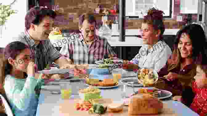 A Family Gathered Around A Table, Eating A Meal Down Home With Grandma