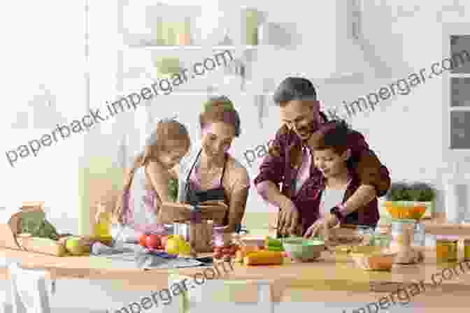 A Happy And Diverse Family Cooking A Vegan Meal Together In Their Kitchen. Vegan Diet: Cookbook