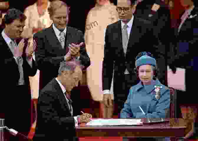 A Historical Image Depicting The Signing Of The Patriation Agreement In 1982, Which Formally Brought The Charter Of Rights Into Force. From Democracy To Judicial Dictatorship In Canada:: The Untold Story Of The Charter Of Rights