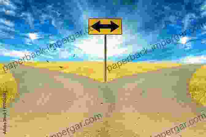 A Path Splitting Into Two, Representing The Crossroads Of Life Chaos At The Crossroads