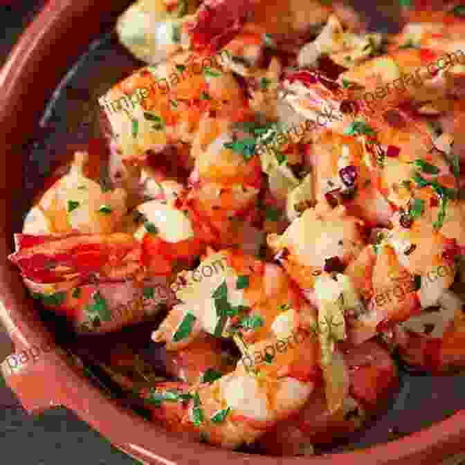 A Plate Of Gambas Al Ajillo, Shrimp Sautéed In Garlic And Olive Oil Tapas Recipes: Easy Spanish Tapas: Tapas Recipe Easy