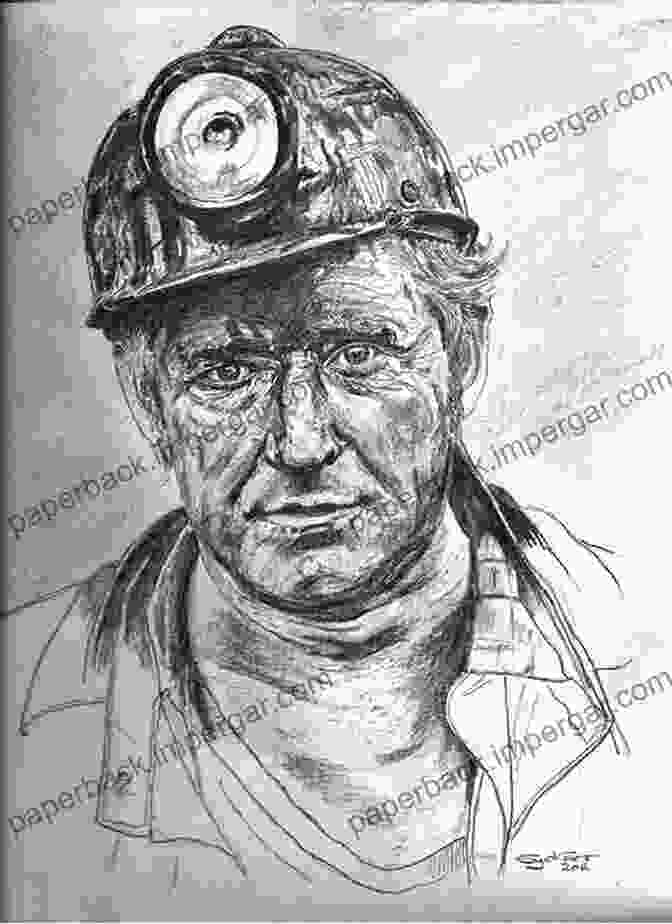 A Portrait Of A Coal Miner, With A Hard Hat And Headlamp DOWN IN A MINE OR BURIED ALIVE