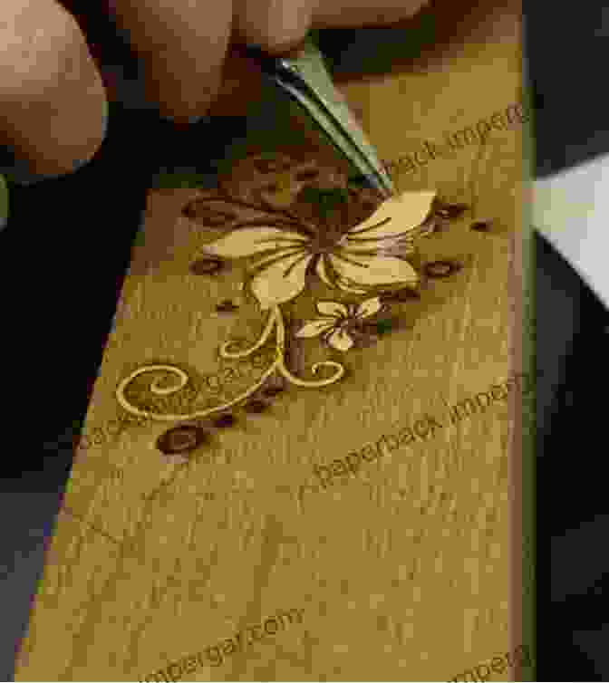 A Skilled Marquetry Artist Meticulously Cuts And Inlays Wood Veneer, Creating A Vibrant Tapestry Of Colors And Textures. Basic Marquetry And Beyond: Expert Techniques For Crafting Beautiful Images With Veneer And Inlay