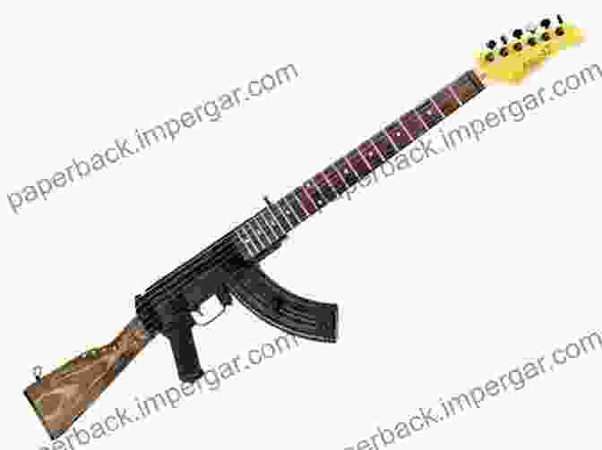 A Stratocaster Electric Guitar Leaning Against A Kalashnikov Rifle, Symbolizing The Power Of Music To Overcome Violence. Rocking Toward A Free World: When The Stratocaster Beat The Kalashnikov