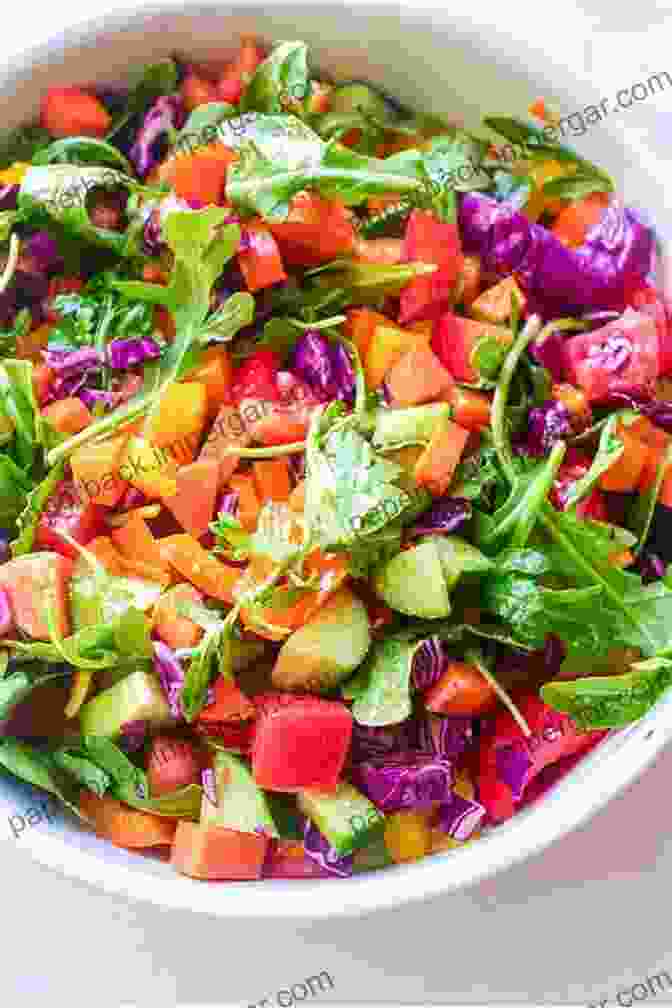 A Vibrant And Colorful Salad Adorned With Fresh Vegetables And Herbs The Supreme Lead To Mental Diets Cookbook For Starter: The Way To A Better Life With 300+ Delicious Recipes