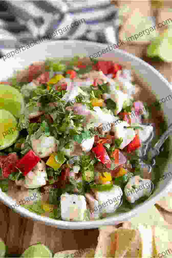 A Vibrant Bowl Of Peruvian Ceviche, Featuring Fresh Fish, Lime Juice, Onions, And Cilantro Peruvian Food And Recipes: Learn About The Rich History And Influences Of Peru And Its Cuisine: Traditional Peruvian Food